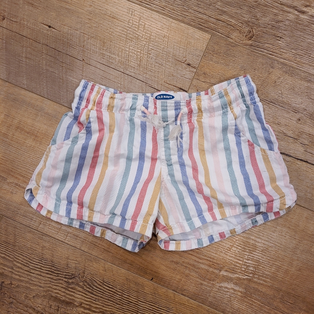 Old Navy size 6-7 girls striped fabric shorts